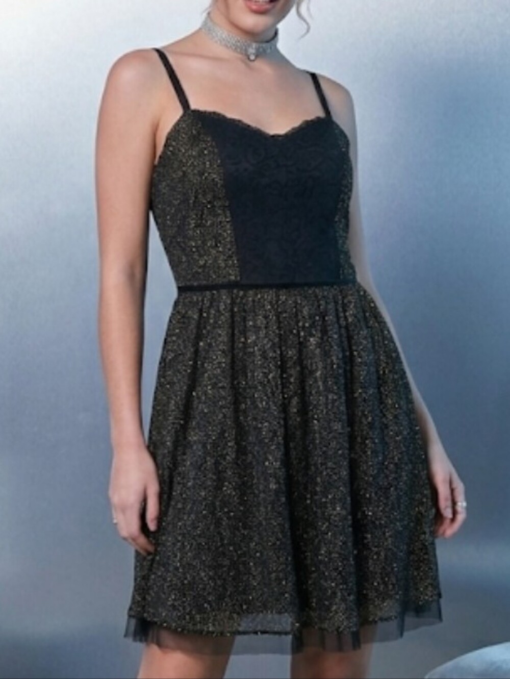 Free People Vintage Vamp Y2K Glitter Lace Sparkle Whimsigoth Dark Coquette Dress